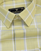 Wrefal Pista Green Check Linen Cotton Formal Shirt