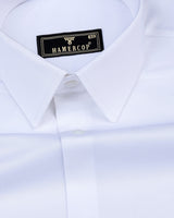 White Soft Touch Satin Premium Cotton Shirt