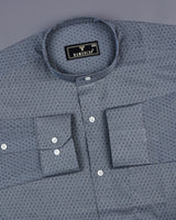 Oslo Gray Multi Hexagon Printed Cotton Shirt