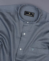 Oslo Gray Multi Hexagon Printed Cotton Shirt