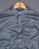 Oslo Gray Multi Hexagon Printed Cotton Shirt