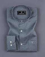 Oslo Gray Multi Hexagon Printed Cotton Shirt