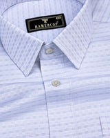 Core Gray With White Check Premium Giza Cotton Shirt