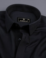 Walter Black Dobby Texture Premium Cotton Shirt