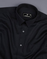 Walter Black Dobby Texture Premium Cotton Shirt