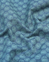 Gray Passion Flower Printed Dobby Cotton Shirt Style Kurta