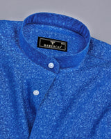 Clifton Blue Jacquard Textured Cotton Shirt