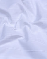 Belgium White Self Stripe Dobby Cotton Shirt