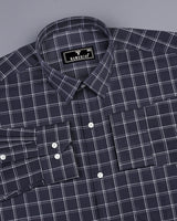 Palestine Gray With White Check Dobby Cotton Shirt