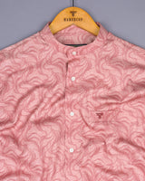 Filton Orchid Peach Printed Cotton Shirt