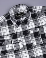 Cosenza Black With White Check Dobby Cotton Shirt
