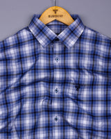 Kostel Blue Multi Shaded Check Cotton Shirt