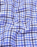 Atlas Blue With White Twill Check Premium Cotton Shirt