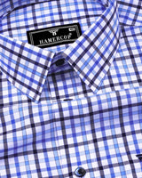 Atlas Blue With White Twill Check Premium Cotton Shirt