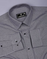 Tropsin Black Houndstooth Dobby Check Premium Giza Shirt