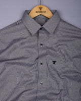 Tropsin Black Houndstooth Dobby Check Premium Giza Shirt