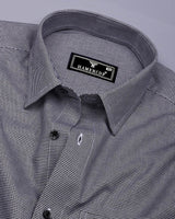 Tropsin Black Houndstooth Dobby Check Premium Giza Shirt