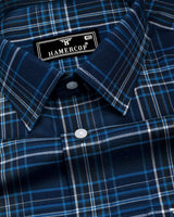 Delta Blue With White Twill Check Premium Cotton Shirt