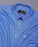 Marlin Blue Check Premium Cotton Formal Shirt