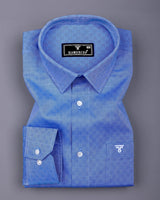 Marlin Blue Check Premium Cotton Formal Shirt