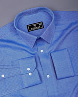 Marlin Blue Check Premium Cotton Formal Shirt