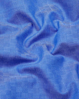 Marlin Blue Check Premium Cotton Formal Shirt