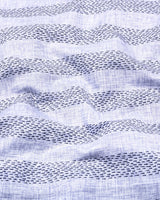 Unity Gray With White Printed Linen Cotton Shirt