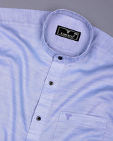 Clinton Gray Solid Linen Cotton Shirt