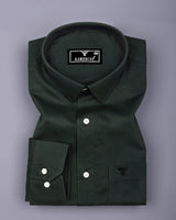 Green With Black Micro Houndstooth Premium Cotton Shirt