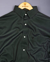 Green With Black Micro Houndstooth Premium Cotton Shirt
