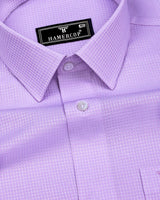 Swifton Purple With White Dobby Formal Cotton Shirt