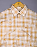 Assert Cream With White Waffle Dobby Check Shirt