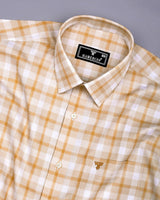 Assert Cream With White Waffle Dobby Check Shirt