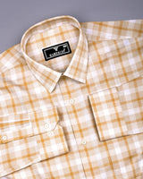 Assert Cream With White Waffle Dobby Check Shirt