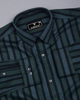Turbo Black With Gray Stripe Premium Giza Shirt