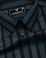 Turbo Black With Gray Stripe Premium Giza Shirt