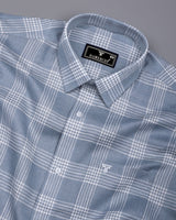 Zip Gray With White Waffle Dobby Check Shirt