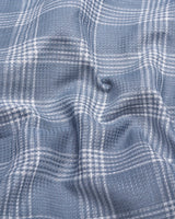 Zip Gray With White Waffle Dobby Check Shirt