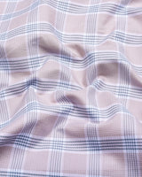 Boolean Dusty Pink With Gray Waffle Dobby Check Shirt