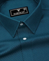 Cinchona Peacock Blue Solid Premium Giza Cotton Shirt