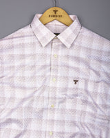 Swiss Brown With Creamish White Box Premium Giza Shirt