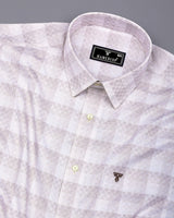Swiss Brown With Creamish White Box Premium Giza Shirt