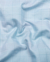 Ravix Green With White Dobby Check Premium Giza Shirt