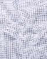Milora White With Black Check Premium Giza Shirt
