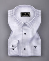 Milora White With Black Check Premium Giza Shirt