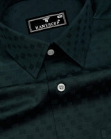 Verdon Green Jacquard Check Premium Giza Shirt