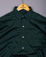 Verdon Green Jacquard Check Premium Giza Shirt