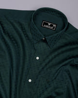 Verdon Green Jacquard Check Premium Giza Shirt
