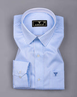 Groven Blue With White Stripe Premium Gizza Shirt