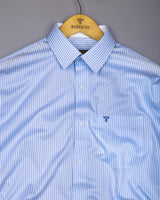 Groven Blue With White Stripe Premium Gizza Shirt